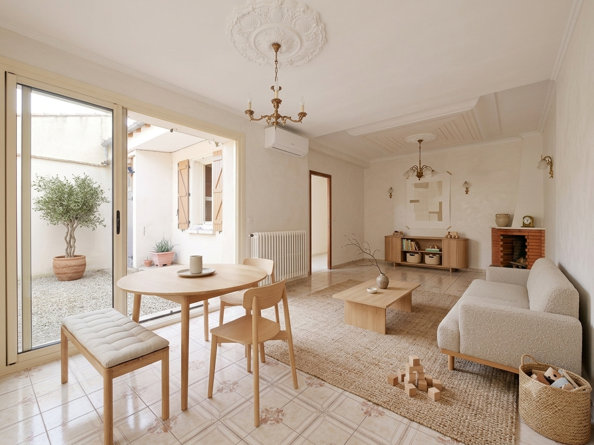 Fontaine Lestang – Maison T3 avec garage, cour/jardin et potentiel